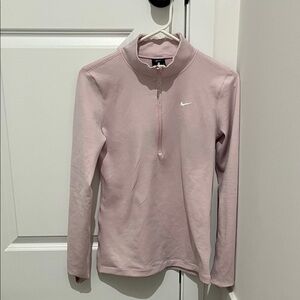 Nike Women's Light Pink Quarter-Zip Activewear